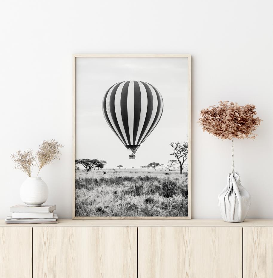 Striped Balloon Poster