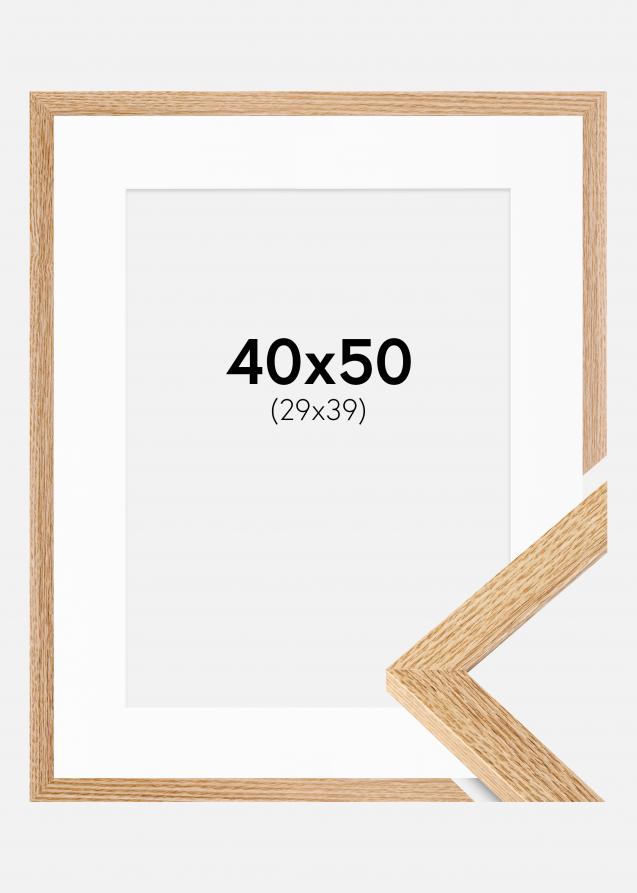 Cadre Selection Chêne 40x50 cm - Passe-partout Blanc 30x40 cm