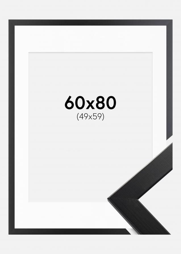 Cadre Trendline Noir 60x80 cm - Passe-partout Blanc 50x60 cm