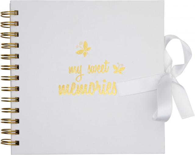 Sweet Memories Blanc - 18x18 cm (48 pages blanches / 24 feuilles)