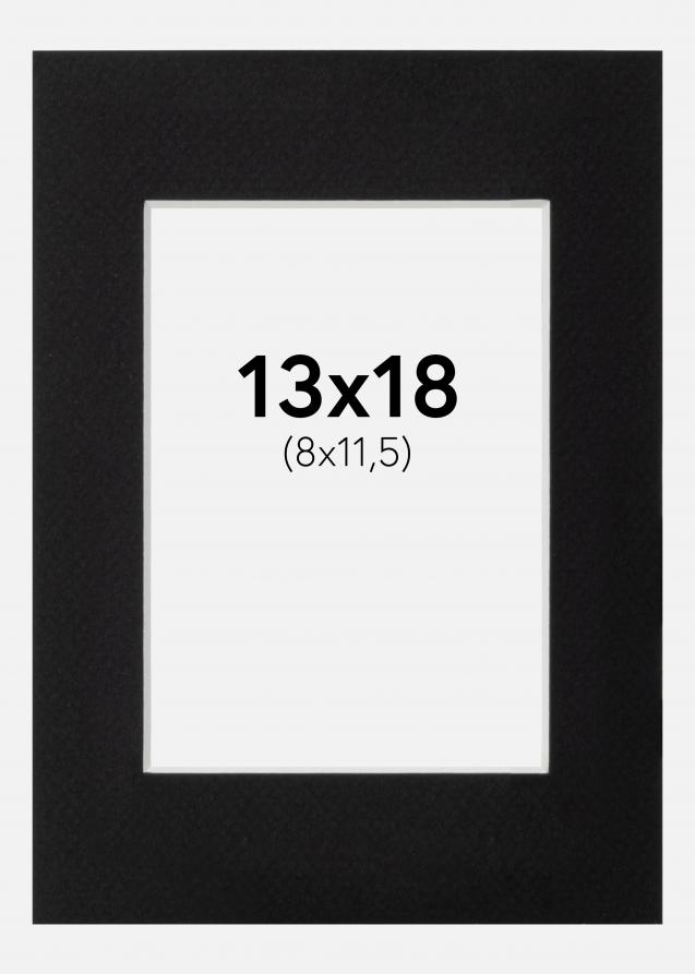 Passe-partout Noir Standard (noyau blanc) 13x18 cm (8x11,5)