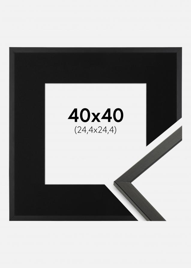 Cadre Galant Noir 40x40 cm - Passe-partout Noir 10x10 pouces