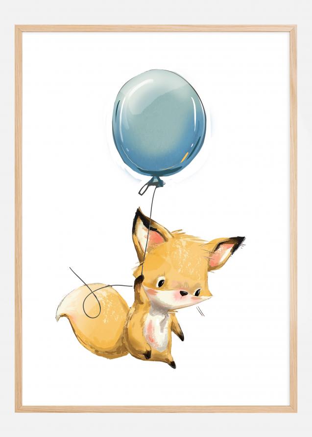 Fox Balloon Poster