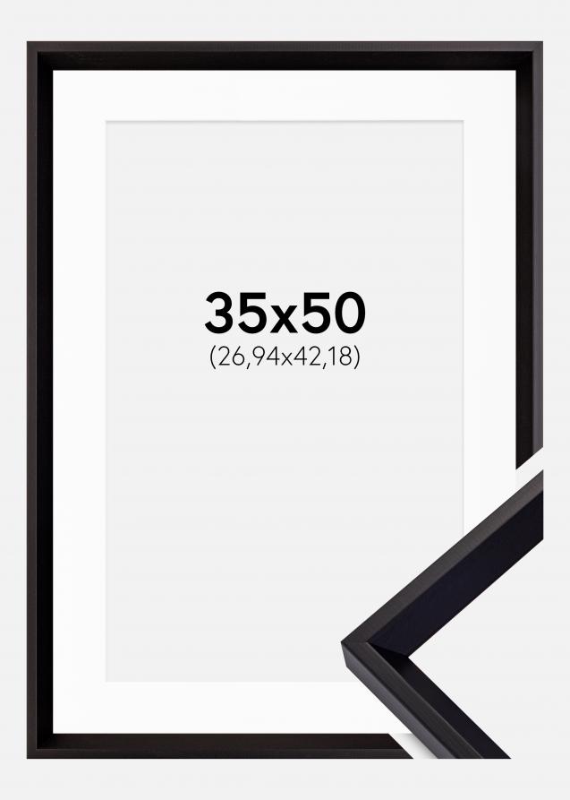 Cadre Globe Noir 35x50 cm - Passe-partout Blanc 11x17 pouces