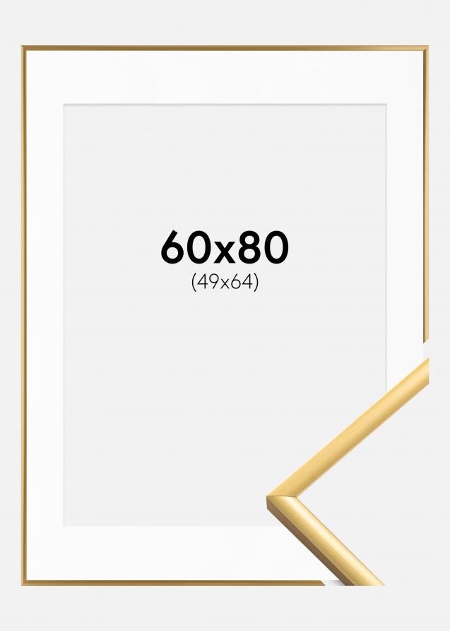 Cadre New Lifestyle Shiny Gold 60x80 cm - Passe-partout Blanc 50x65 cm