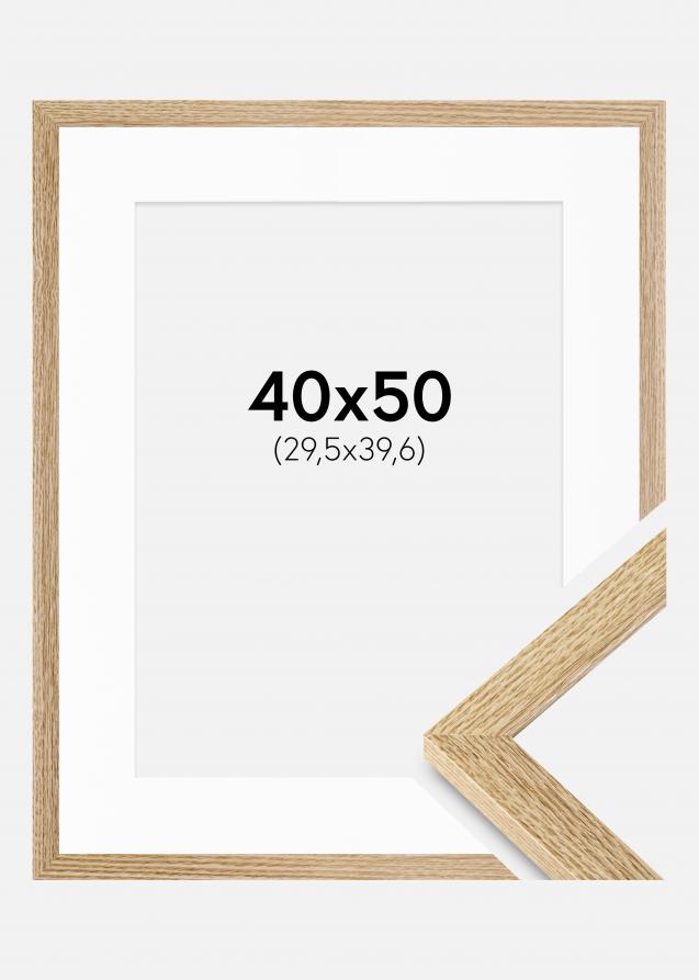 Cadre Selection Chêne 40x50 cm - Passe-partout Blanc 12x16 pouces