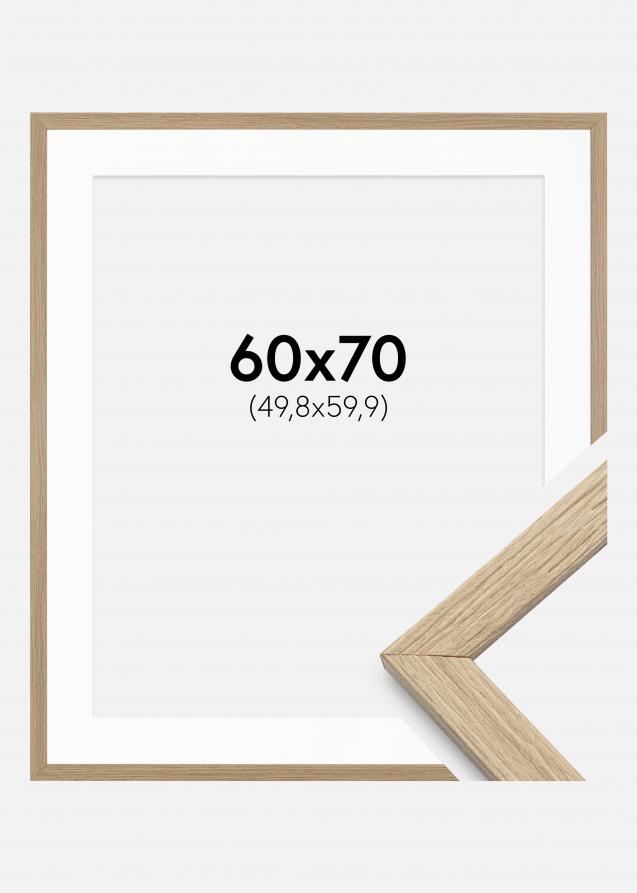 Cadre Stilren Chêne 60x70 cm - Passe-partout Blanc 20x24 inches