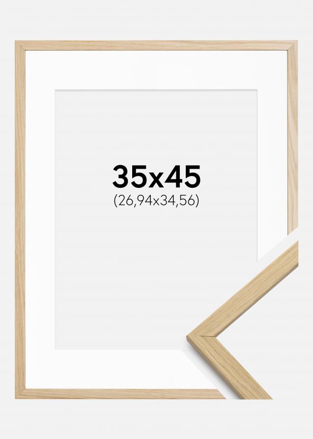 Cadre Edsbyn Chêne 35x45 cm - Passe-partout Blanc 11x14 pouces