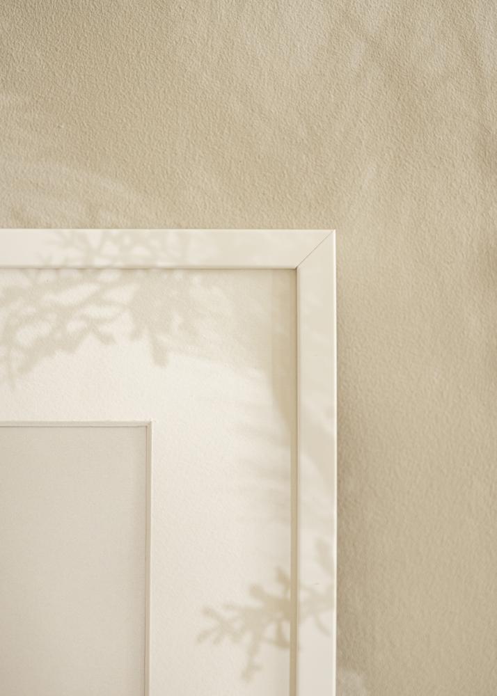 Cadre E-Line Blanc 13x18 cm - Passe-partout Blanc 7x10 cm