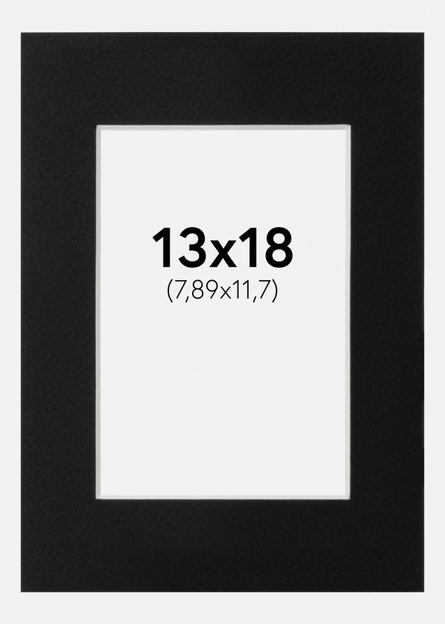 Passe-partout Noir Standard (noyau blanc) 13x18 cm (7,89x11,7)