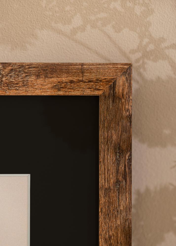 Cadre Fiorito Washed Oak 70x100 cm - Passe-partout Noir 59,4x84 cm