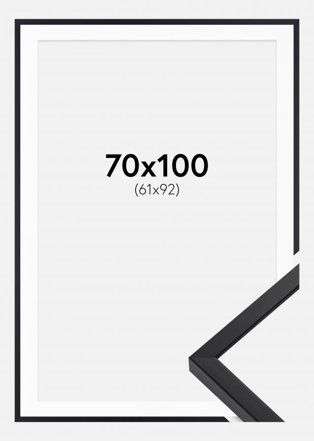 Cadre E-Line Wide Noir 70x100 cm - Passe-partout Blanc 62x93 cm