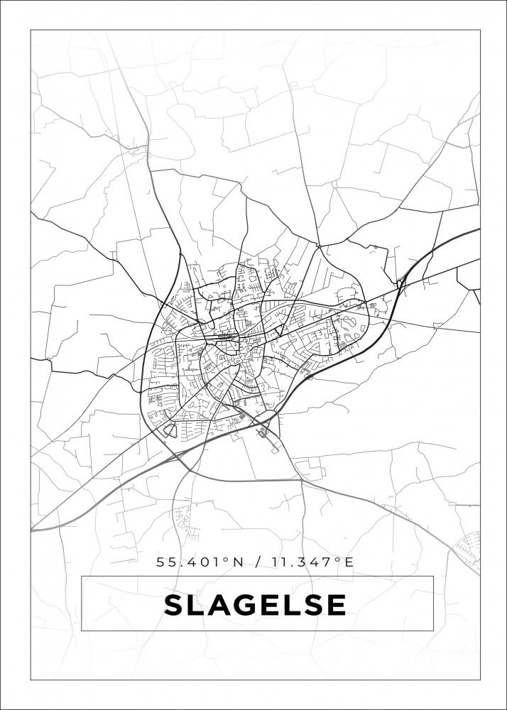 Map - Slagelse - White
