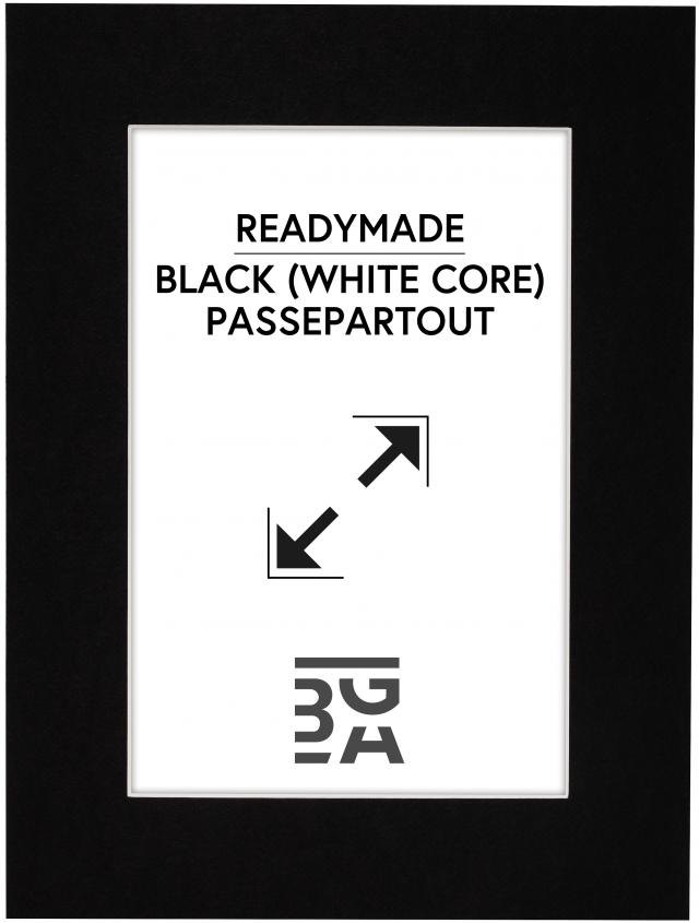 Passe-partout Noir (noyau blanc) 40x60 cm (31,9x47,3 - A3+)