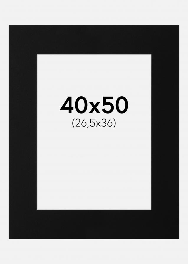 Passe-partout Canson Noir (noyau blanc) 40x50 cm (26,5x36)