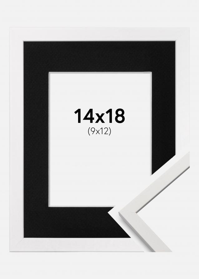 Cadre Edsbyn Blanc 14x18 cm - Passe-partout Noir 10x13 cm