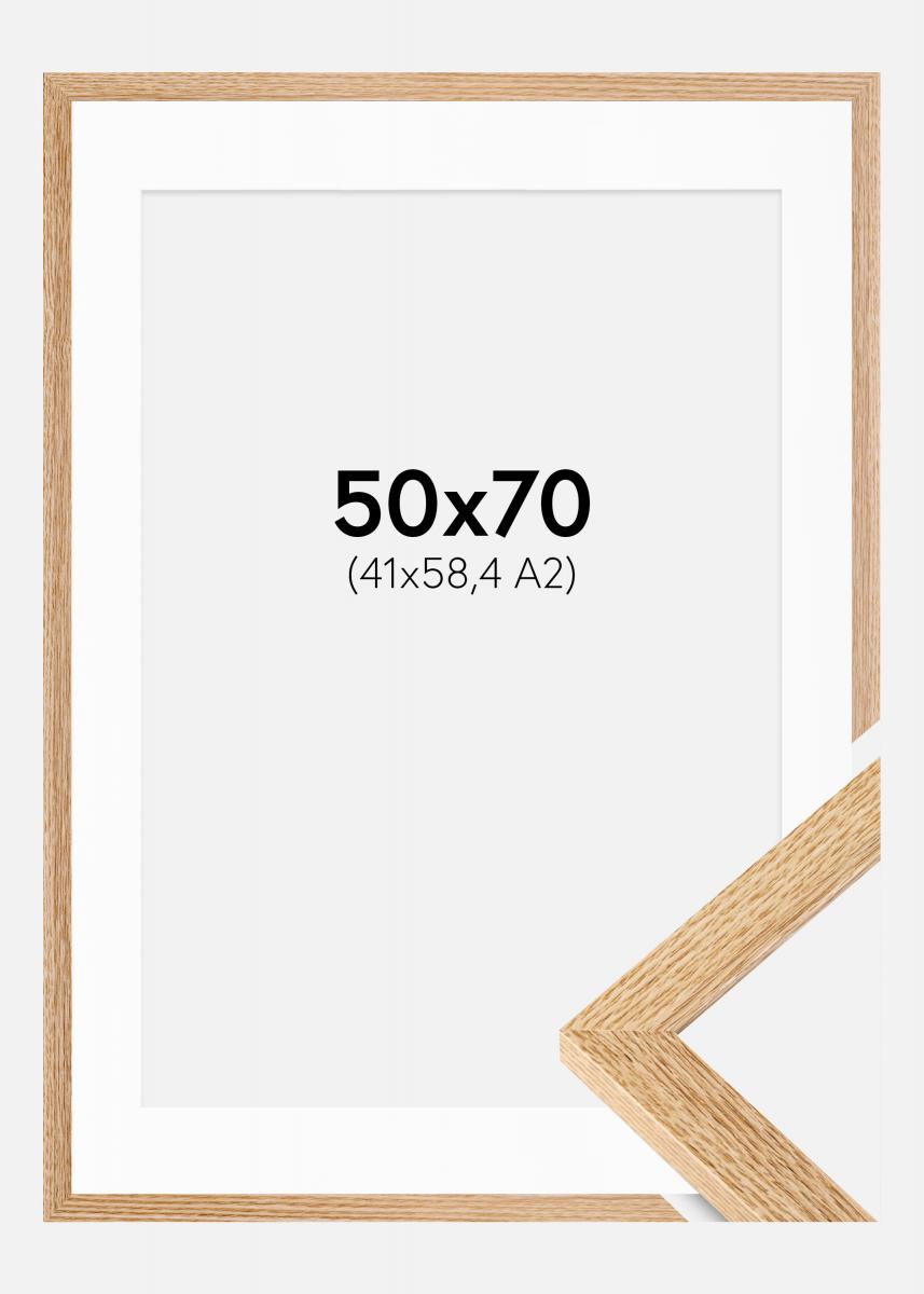 Achetez Cadre Selection Chêne 50x70 cm - Passe-partout Blanc 42x59