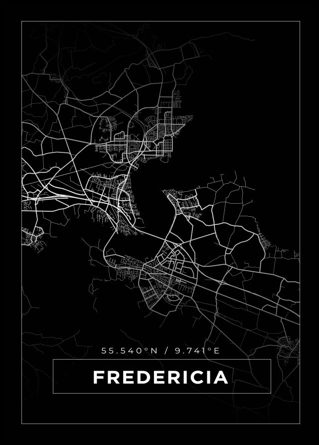Map - Fredericia - Black