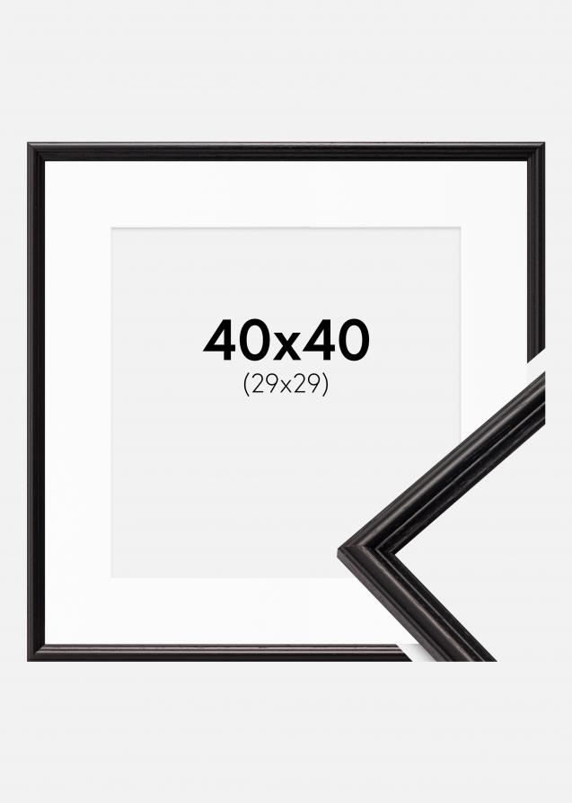 Cadre Horndal Noir 40x40 cm - Passe-partout Blanc 30x30 cm