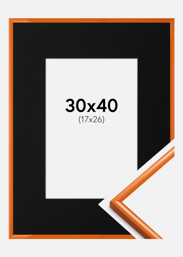 Cadre New Lifestyle Orange clair 30x40 cm - Passe-partout Noir 18x27 cm