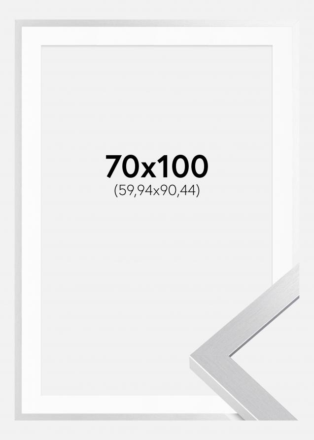 Cadre Selection Argent 70x100 cm - Passe-partout Blanc 24x36 pouces