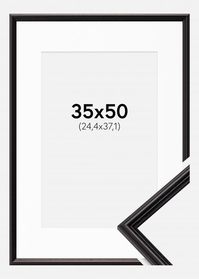 Cadre Horndal Noir 35x50 cm - Passe-partout Blanc 10x15 pouces