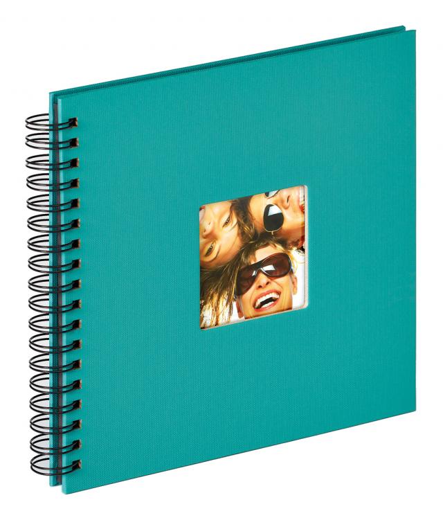 Fun Album spirale Turquoise - 26x25 cm (40 pages noires / 20 feuilles)
