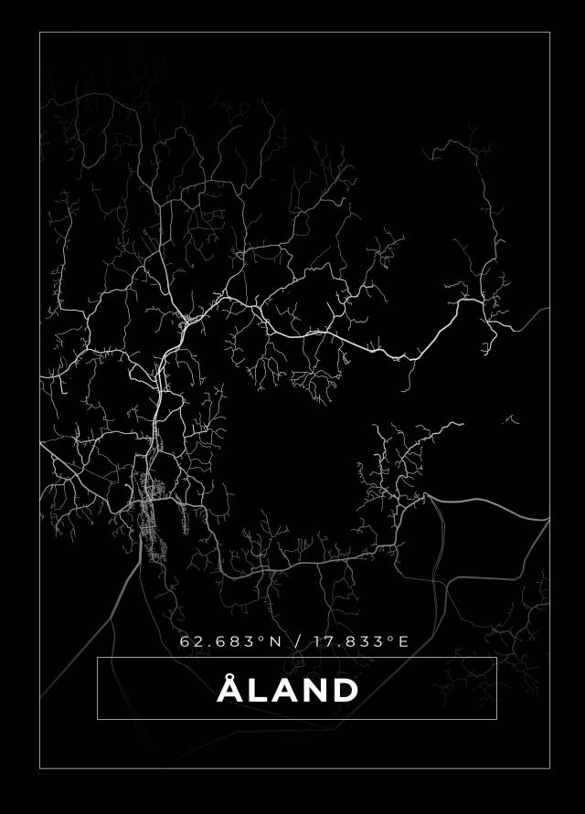 Map - Åland - Black