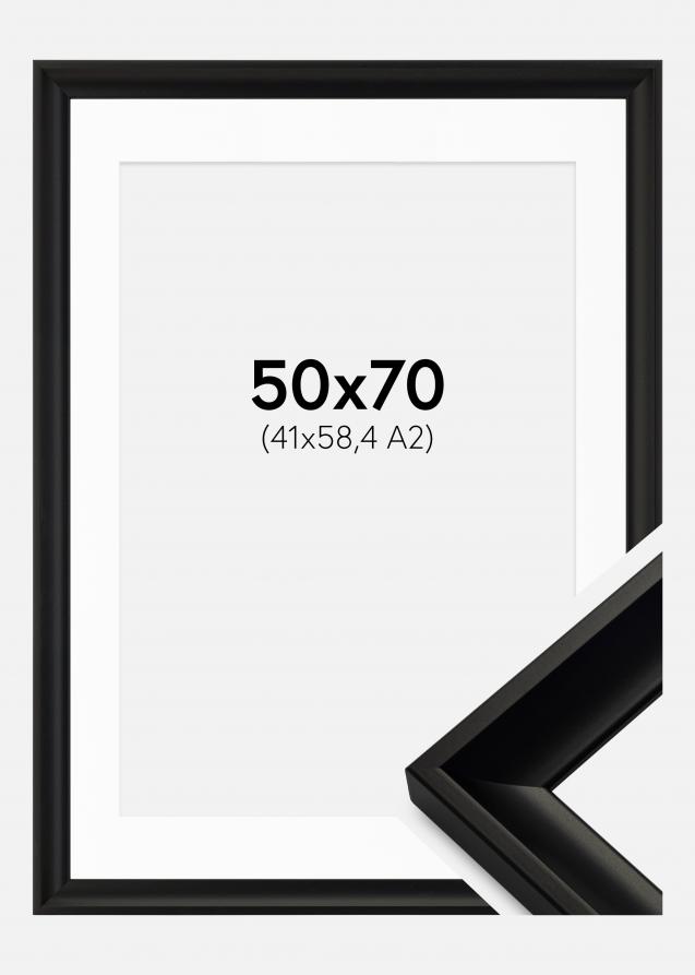 Cadre Öjaren Noir 50x70 cm - Passe-partout Blanc 42x59,4 cm (A2)