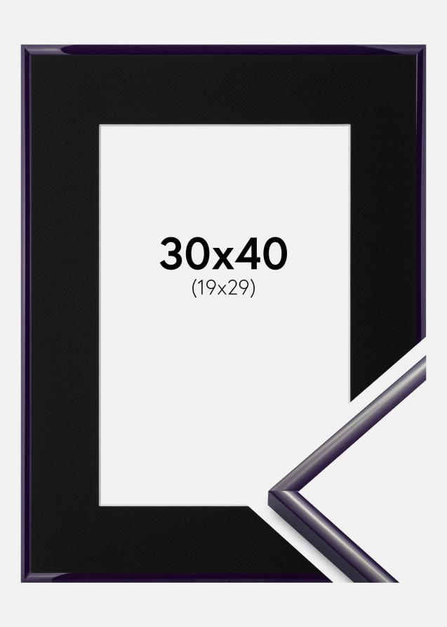 Cadre New Lifestyle Violet sombre 30x40 cm - Passe-partout Noir 20x30 cm