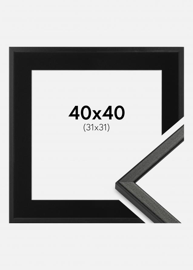 Cadre Kaspar Noir 40x40 cm - Passe-partout Noir 32x32 cm