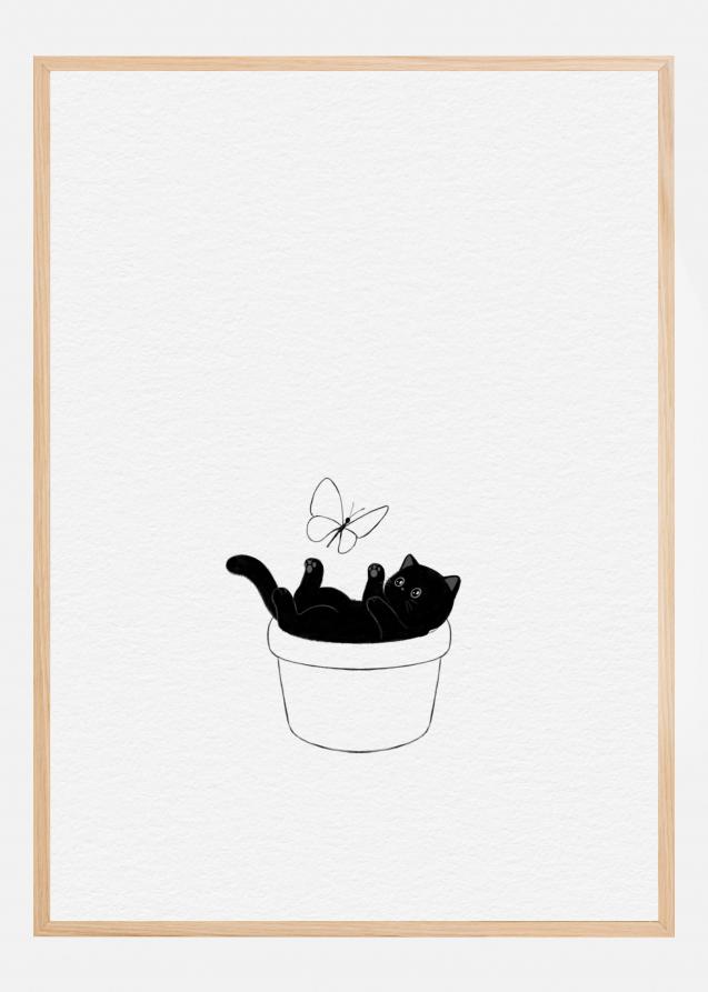 Cute Black Cat Poster