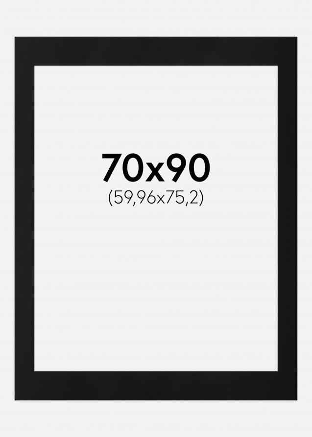 Passe-partout Noir Standard (noyau blanc) 70x90 cm (59,96x75,2)
