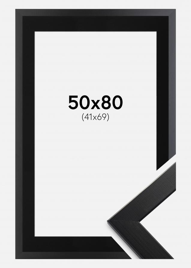 Cadre Trendline Noir 50x80 cm - Passe-partout Noir 42x70 cm