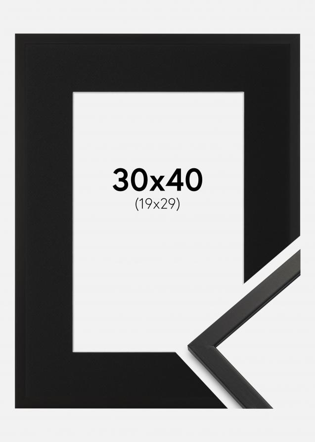 Cadre Edsbyn Noir 30x40 cm - Passe-partout Noir 20x30 cm