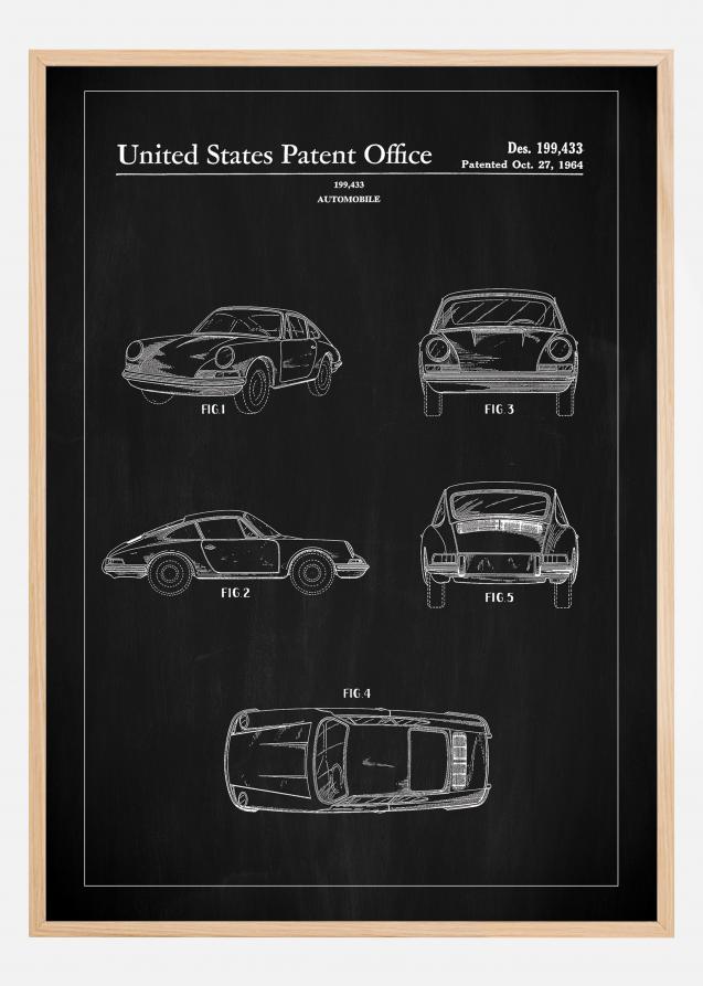 Patent Print - Porsche 911 Carrera - Black Poster