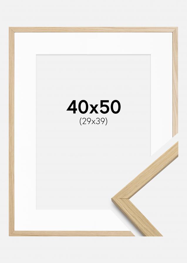 Cadre Edsbyn Chêne 40x50 cm - Passe-partout Blanc 30x40 cm