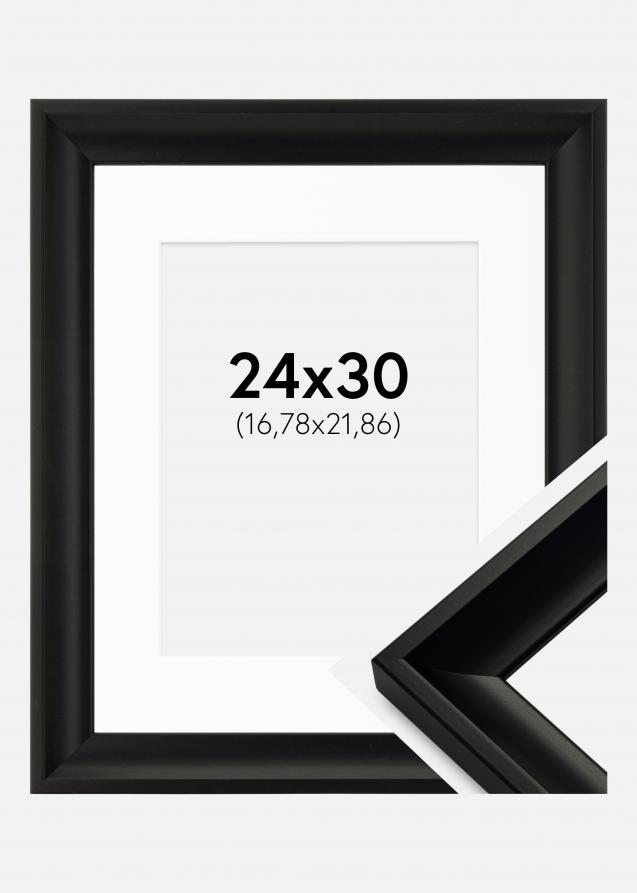 Cadre Öjaren Noir 24x30 cm - Passe-partout Blanc 7x9 inches