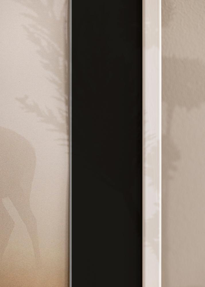Cadre Galant Blanc 40x60 cm - Passe-partout Noir 30x50 cm