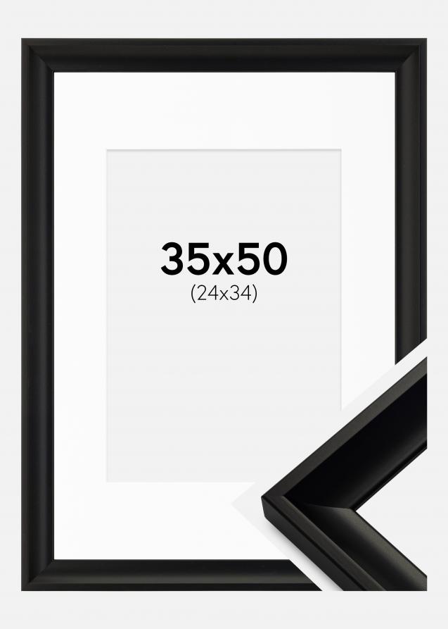 Cadre Öjaren Noir 35x50 cm - Passe-partout Blanc 25x35 cm