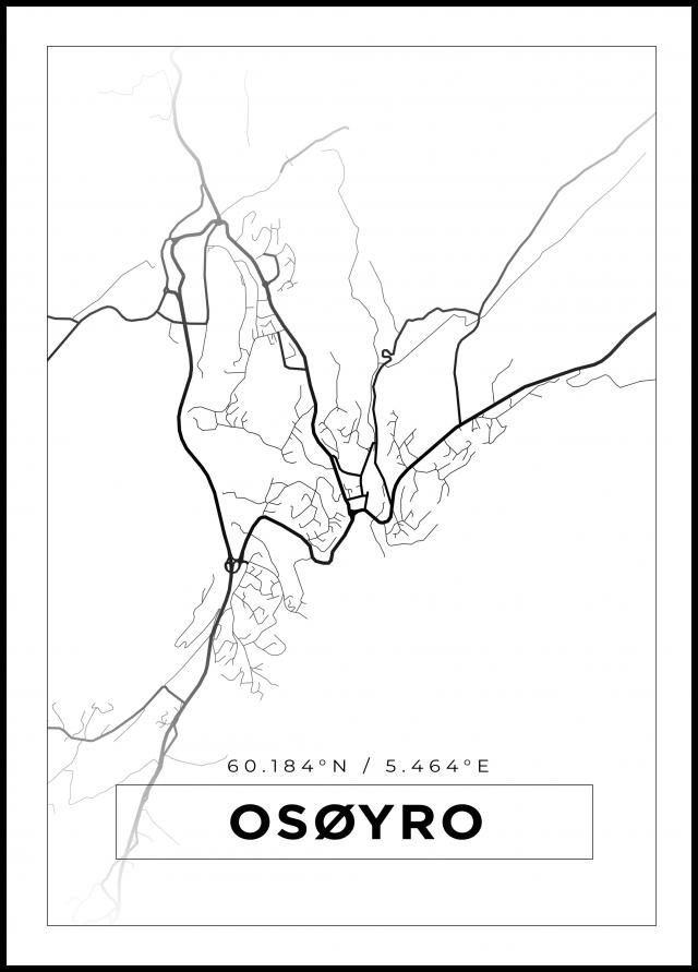 Map - Osøyro - White