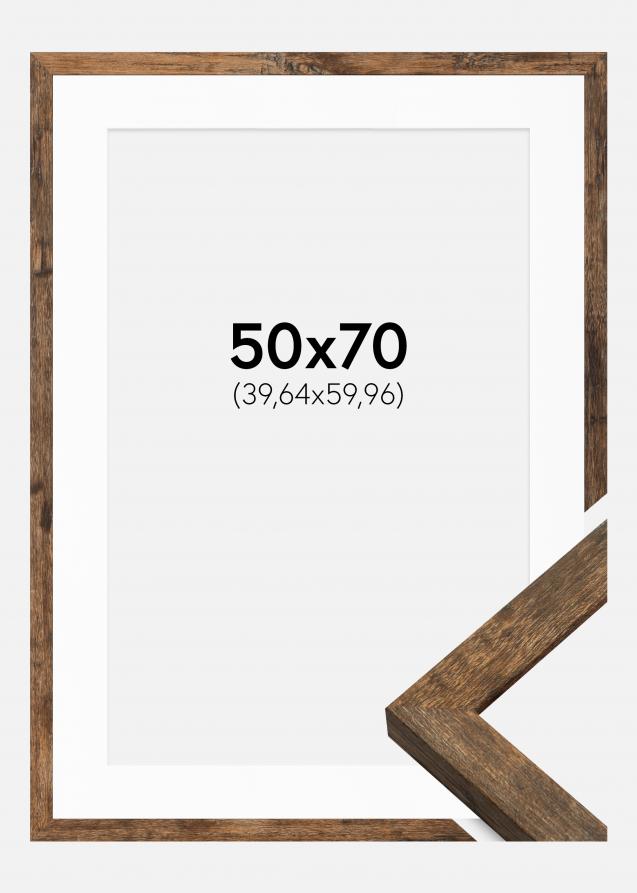 Cadre Fiorito Washed Oak 50x70 cm - Passe-partout Blanc 16x24 pouces