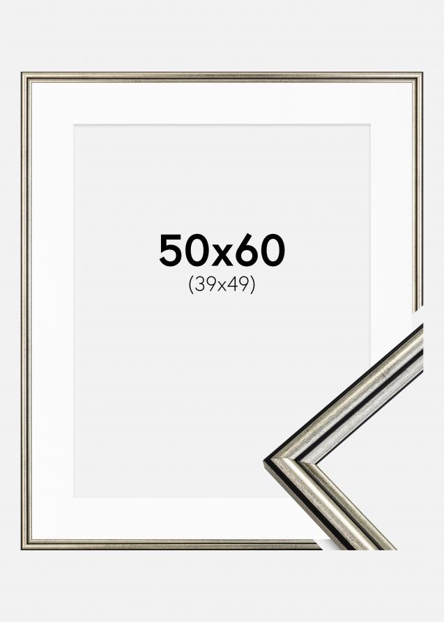 Cadre Horndal Argent 50x60 cm - Passe-partout Blanc 40x50 cm