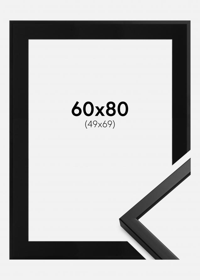 Cadre Oslo Noir 60x80 cm - Passe-partout Noir 50x70 cm