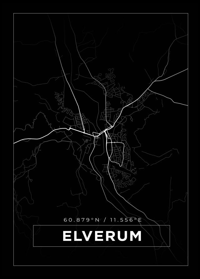 Map - Elverum - Black