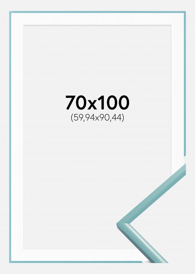 Cadre New Lifestyle Turquoise 70x100 cm - Passe-partout Blanc 24x36 pouces