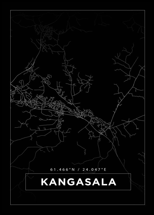 Map - Kangasala - Black