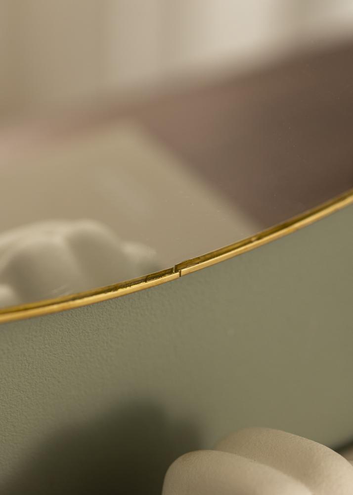 KAILA Round Mirror - Thin Brass diamtre 80 cm