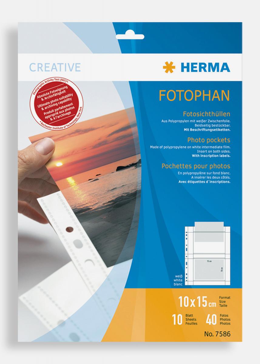 Achetez Herma Pochettes photo 10x15 cm Format paysage - lot de 10 - blanc  ici 
