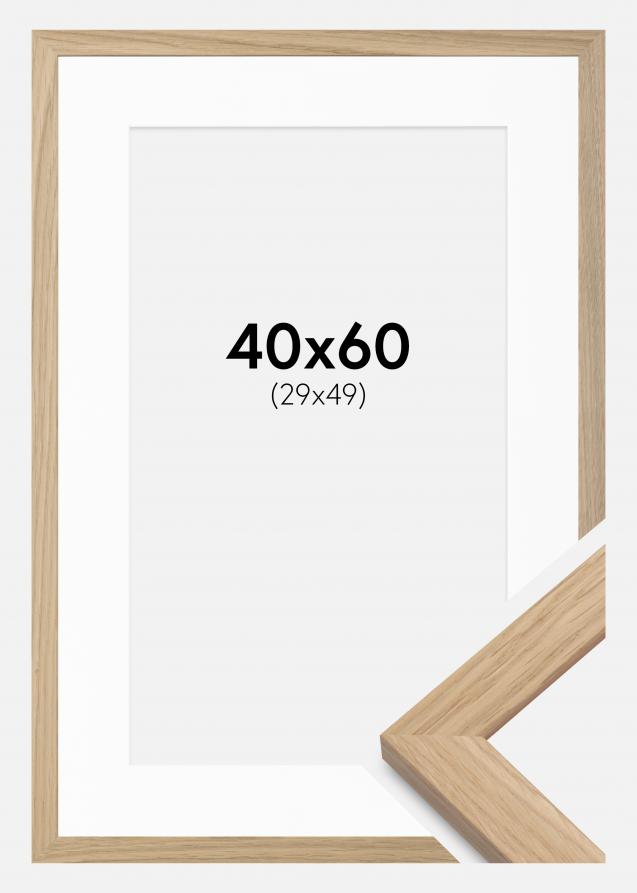 Cadre Oak Wood 40x60 cm - Passe-partout Blanc 30x50 cm